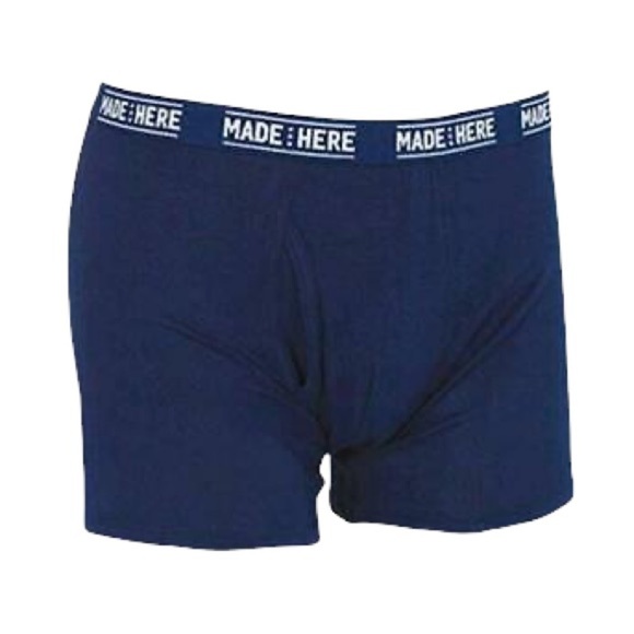 MADE HERE Men’s All American Boxer Brief Navy/White - Picture 2 of 5